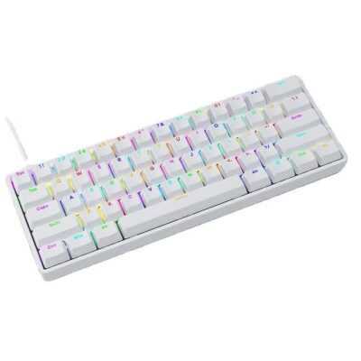 SOREX AK61 RGB MECHANICAL WHITE KEYBOARD – RED SWITCH