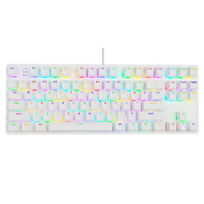 SOREX AK87 RGB MECHANICAL WHITE KEYBOARD – RED SWITCH