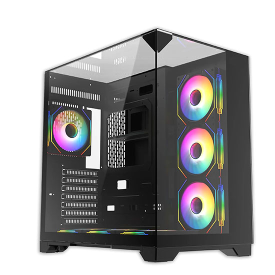 RUIX INFINTY H02 (4) FANS ARGB ATX CASE – BLACK