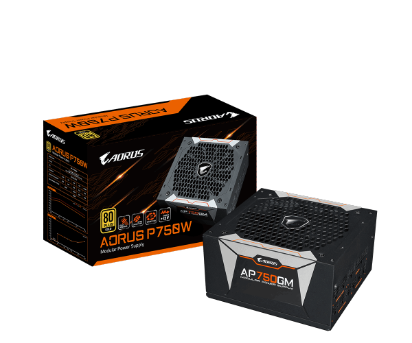 AORUS P750W 80 PLUS GOLD Modular 13.5 CM FAN POWER SUPPLY